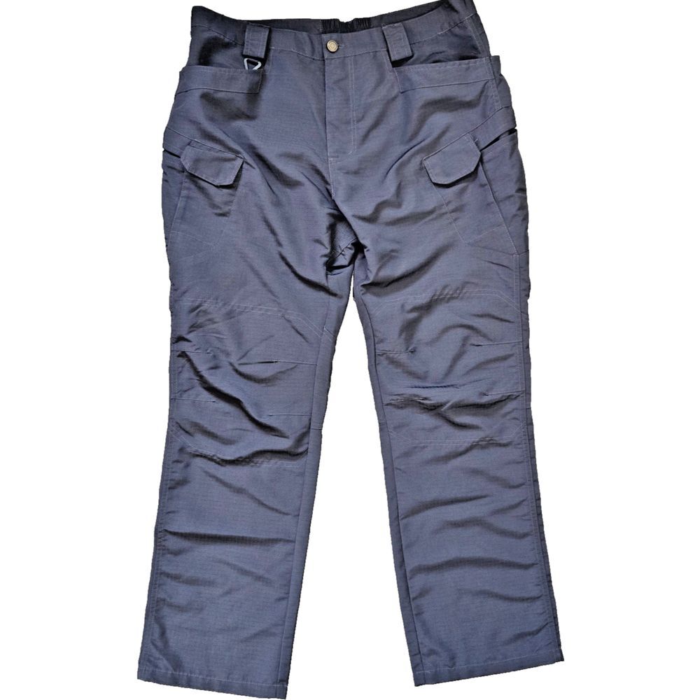 Outdoor Mens Pants Ripstop sz 38x30 9 Pockets Cargo Articulate Knees Gray 2XL‎